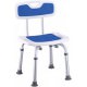 Silla para baño con respaldo regulable en altura