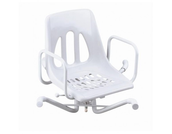 Silla giratoria de acero para baño