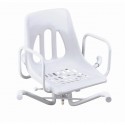 Silla giratoria de acero para baño
