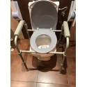 Silla Wc con tapa y reposabrazos