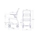 Silla de baño e inodoro con ruedas